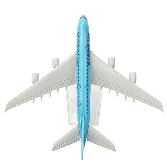 JIAHAOO Korean Air A380 Aircraft Model for Aviation Enthusiasts, 15.5x14x4.5CM Size, 80g Weight, Includes Display Stand for Decoration