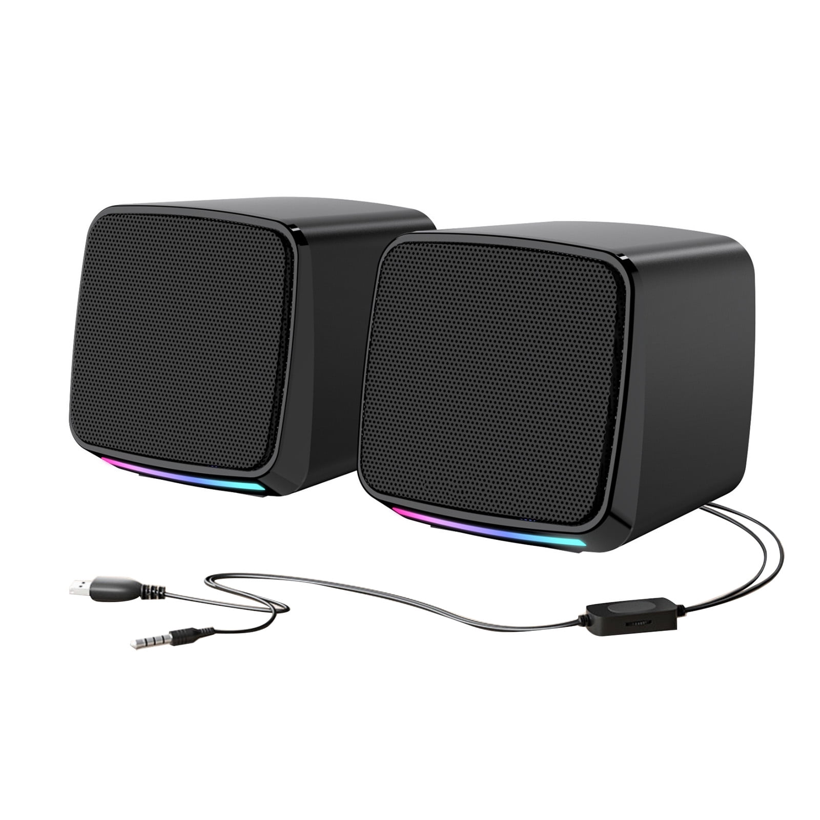JIAHAOO Loud Sound Desktop Computer Speakers for Laptop USB Powered 3 ...