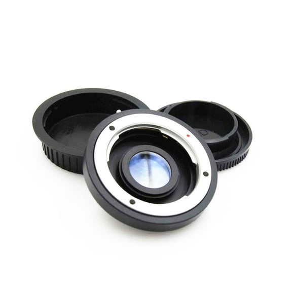 JIAHAOO MD/MC to EOS EF Mount Adapter, Supports A/M Mode, Black & Silver Design