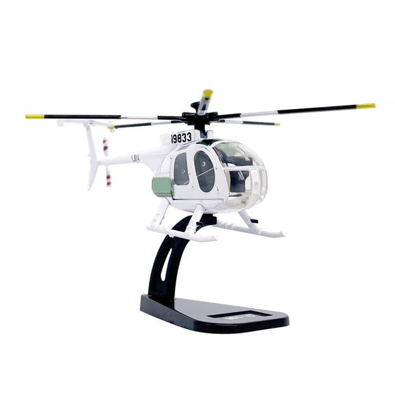 JIAHAOO MH-6 Little Bird Helicopter US Army Model Alloy 1:100 Scale Collectible Replica 2.8 Length Display Gift