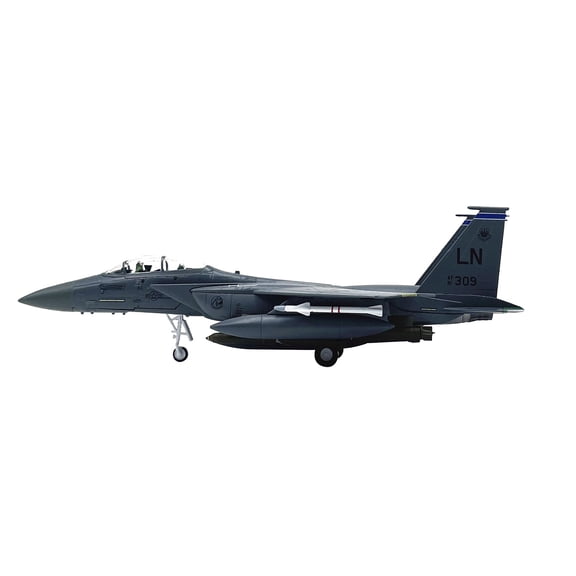JIAHAOO Military Fighter Jet Model 1:100 Scale F-15E Strike Eagle Alloy Plastic For Aircraft Enthusiast Collection Desk Ornament Gifts