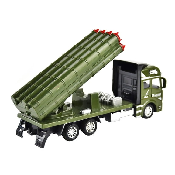 JIAHAOO Military Missile Truck 19cm Alloy Model Diecast Vehicle Pull Back Action Green High Simulation Collectible and Play Toy