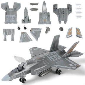 JIAHAOO Movable Structure F-35 Stealth Plane Model With Display Stand For Aviation Hobbyists Handcraft And Shelf Decoration
