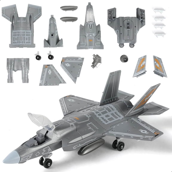 JIAHAOO Movable Structure F-35 Stealth Plane Model With Display Stand For Aviation Hobbyists Handcraft And Shelf Decoration