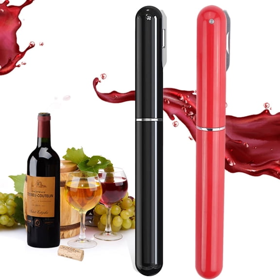 JIAHAOO No Pull Twist Wine Opener Air Pressure Design Red Black 2 Pack Food Grade Needle For Outdoor Picnic Wine Opening Tools