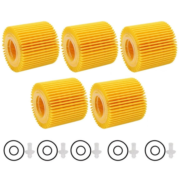 JIAHAOO Oil Filter Kit 5 Pack for Toyota 1.8L 2.0L 16V Engines C-HR Scion XD IM CT200h NX200 Plastic Easy Use