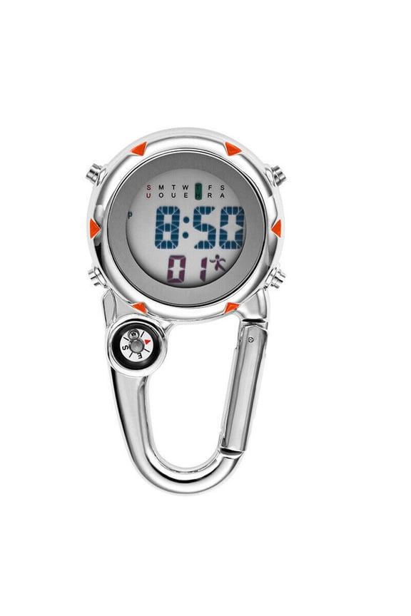 JIAHAOO Outdoor Sports Carabiner Watch Digital Display Backlight Feature Alloy Structure For Hiking Camping Working Use