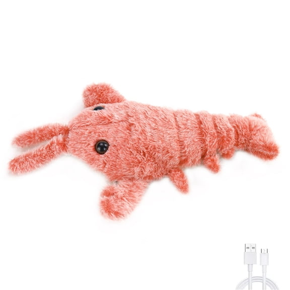 JIAHAOO Playful Lobster Simulation Toy For Cats Dogs With Gravity Jumping And Tail Swing Motion