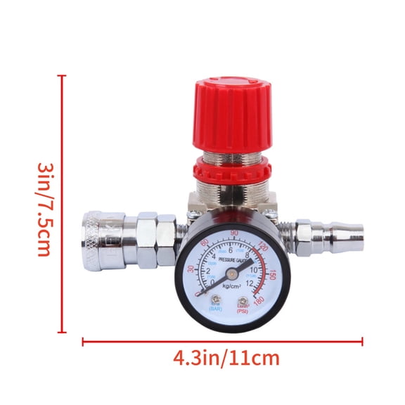 JIAHAOO Pneumatic Air Regulator Valve 1/4 NPT Thread 180 PSI Measurement Range For Stable Airflow Control Application