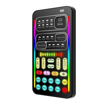 JIAHAOO Portable Voice Changer for Gaming and Live Streaming, 8 Sound Modes, 8 Sound Effects, Plug and Play for Any Device