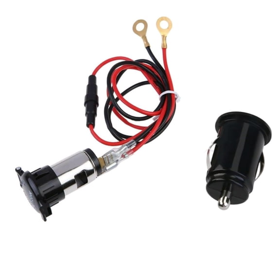 JIAHAOO Power Lighter Socket Outlet with Dual USB Charger 12V for Car Motorcycle ATV Boat Marine Universal Aluminum Waterproof