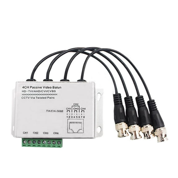 JIAHAOO Professional 4 Channel Twisted Pair Video Transmitter for Long-Distance CCTV Applications