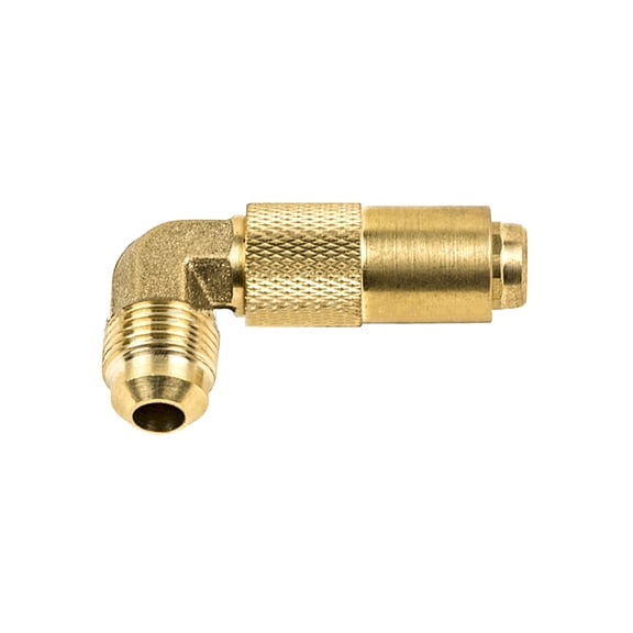 JIAHAOO Propane Adapter Elbow Brass 90 Degree 3/8” Male Flare for RV Tabletop Grills Low Pressure 17” and 22” Appliances with Easy Connect