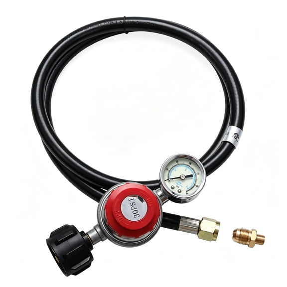 JIAHAOO Propane Regulator With Pressure Gauge Quick Connect Design For Propane Tank And Outdoor Fryer Equipment Connection Application