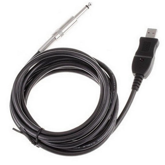 JIAHAOO Quality USB Recording Cable for Guitars & Mics, Featuring Sound Card & A/D Converter, Ideal for Musicians