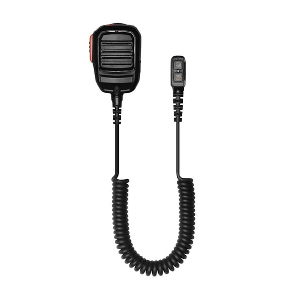 JIAHAOO Rugged Speaker Microphone for Radios PD700 PD780 PD982 IP54 Waterproof Noise Cancelling Coiled Cord