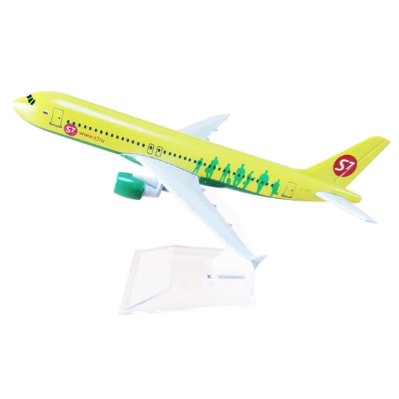 JIAHAOO S7 Siberia Russia Air A320 Airplane Model Alloy 1/400 Scale Aircraft Aviation Collectible Static Display 16cm
