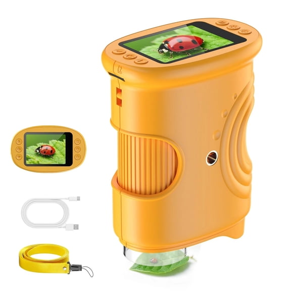 JIAHAOO STEM Learning Digital Microscope 1000X Magnification 2MP Camera For Classroom Backyard Family Trip Activity