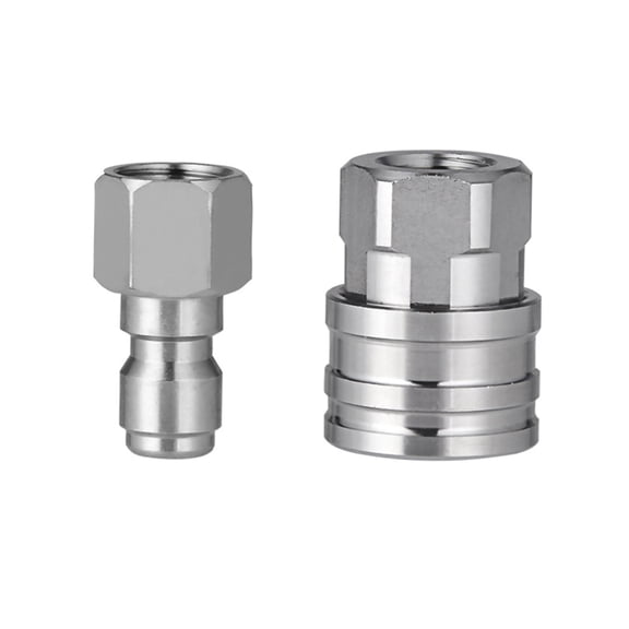 JIAHAOO Stainless Steel Pressure Washer Adapter Quick Connect 3/8 Inch for Universal Hose and Gun Connection