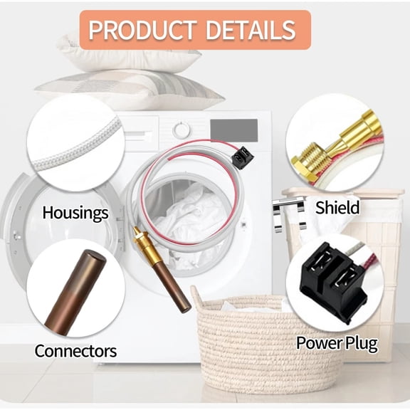 JIAHAOO Thermopile Sensor 750mV Stable Output Anti Carbon Clog Design For Water Heater Pilot Orifice Ignition System Use