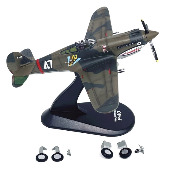 JIAHAOO US P-40C Warhawk Fighter Model 1:72 Scale Die Cast Alloy Plastic for Desk Showcase Display Enthusiast