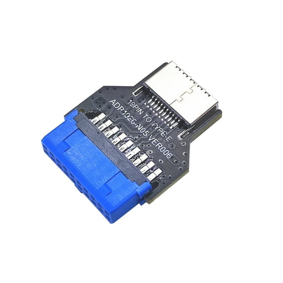 JIAHAOO USB 3.0 19 Pin to Type C Front Panel Header Adapter Key A Connector for PC Cases USB 3 2 Compatibility 5Gbps Black PCB