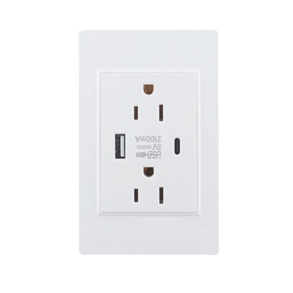 JIAHAOO USB Charging Outlet 5V 2.1A with Intelli-Chip for Smart Device Powering UL Listed Tamper Resistant 16A for Home or Office