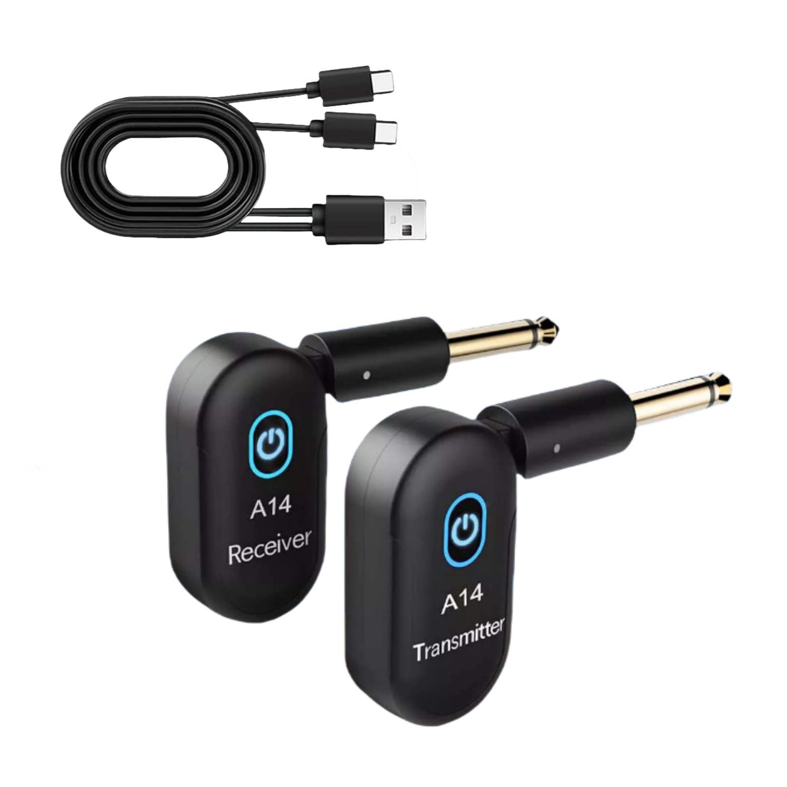 JIAHAOO Ultimate Audio Experience with A14 Wireless Transmitter and Receiver for Guitars and Violins with 108dB Range