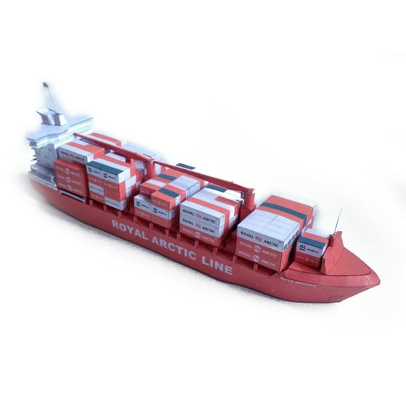 JIAHAOO Unassembled DIY Paper Ship Model of Danish Mary Arctica Container Ship for Nautical Enthusiasts