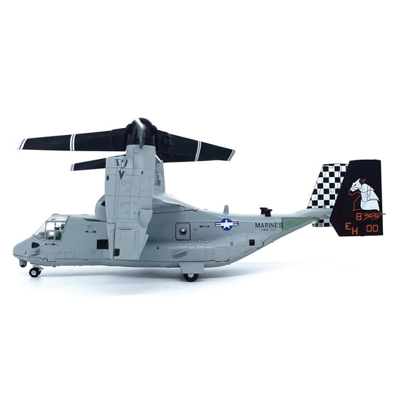JIAHAOO V-22 Osprey Helicopter Model 1:72 Alloy Plastic US Air Force Display Stand for Aircraft Collection Home Decor Holiday Souvenir
