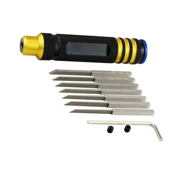 JIAHAOO Versatile Model Kit Scriber Tool with 0.1-2.0mm Blades for Beginners to Advanced Modelers, for RC Vehicles & More