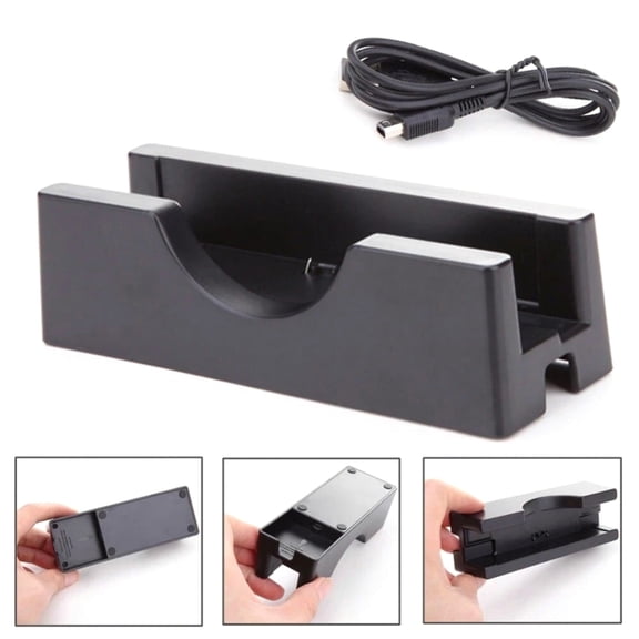 JIAHAOO Vertical Charging Base Compact Gaming Stand Convenient Storage Solution USB Cable Included For New 3DS New 3DS XL 2DSLL