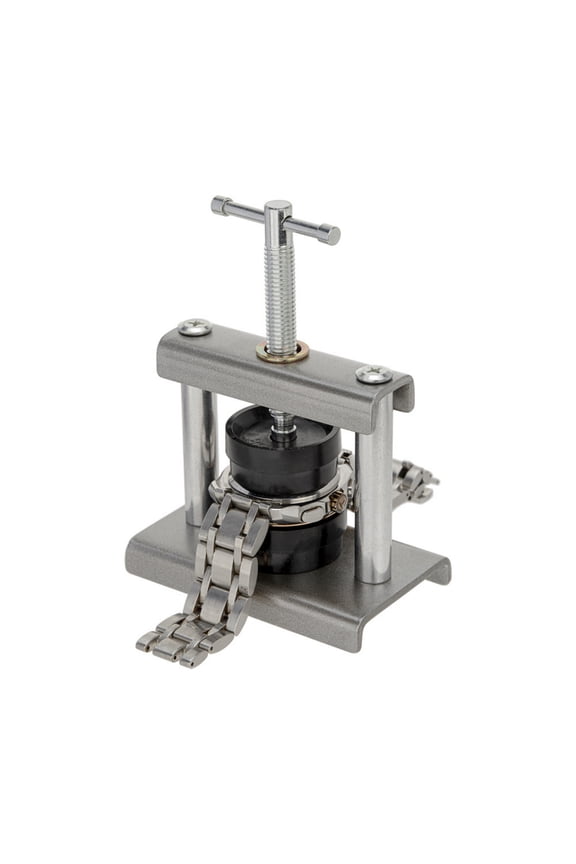 Vertical Pressure Watch Press Kit No Displacement Design 12 Molds for Pry Opening Watch Case Sealing Work