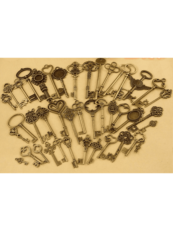 Vintage Key Set for Custom Jewelry Making - 17 Unique Pieces, Inspire Handcrafted Accessory