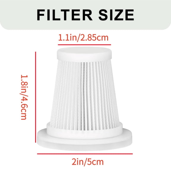 JIAHAOO Washable HEPA Filter 0.3 Micron Particle Interception 3 Count For Small Portable Cordless Vacuum Cleaners