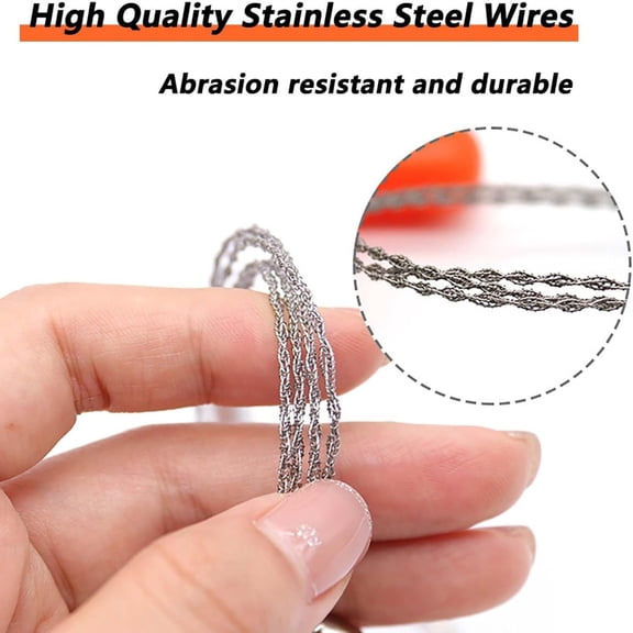 JIAHAOO Wire Saw Hand Cutting Tool Durable Stainless Steel Pp Handle For Camping Hiking Plumbing Diy Project