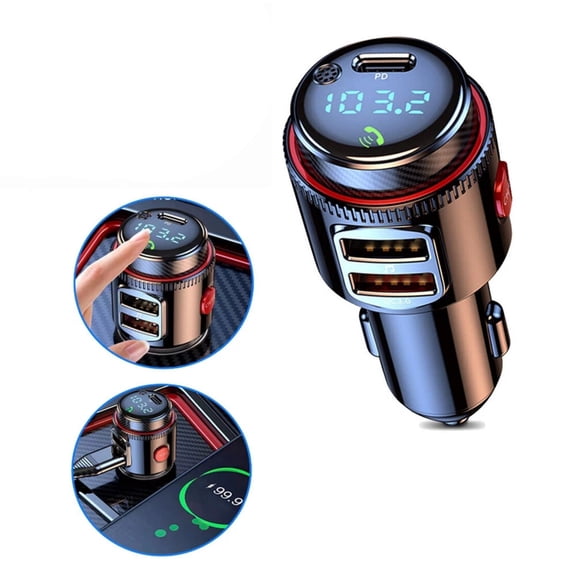 JIAHAOO Wireless Hands Free Car Kit FM Transmitter Built In Microphone Auto Call Switch For Car Stereo Upgrade