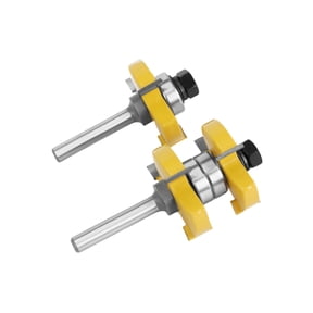 JIAHAOO Wood Joint Router Bit Set Tongue Groove 1/2 Shank For Professional Woodworkers Cabinet Making