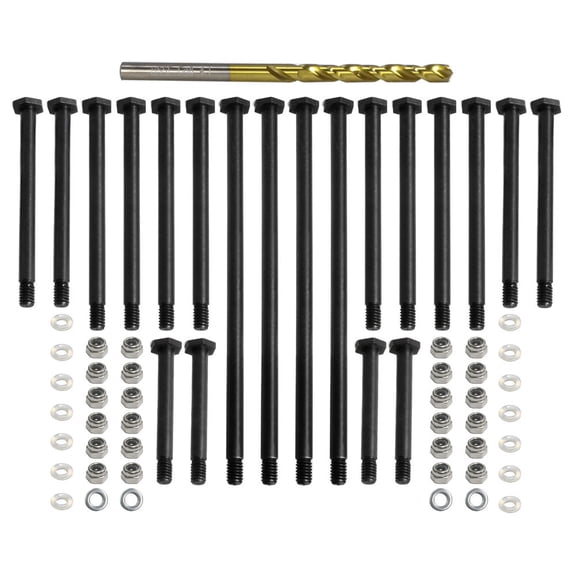 JIAHAOO X-Maxx XRT Suspension Pins Set 45# Steel Front and Rear Lock Nuts Drill Bit Washers and O-Rings for Traxxas