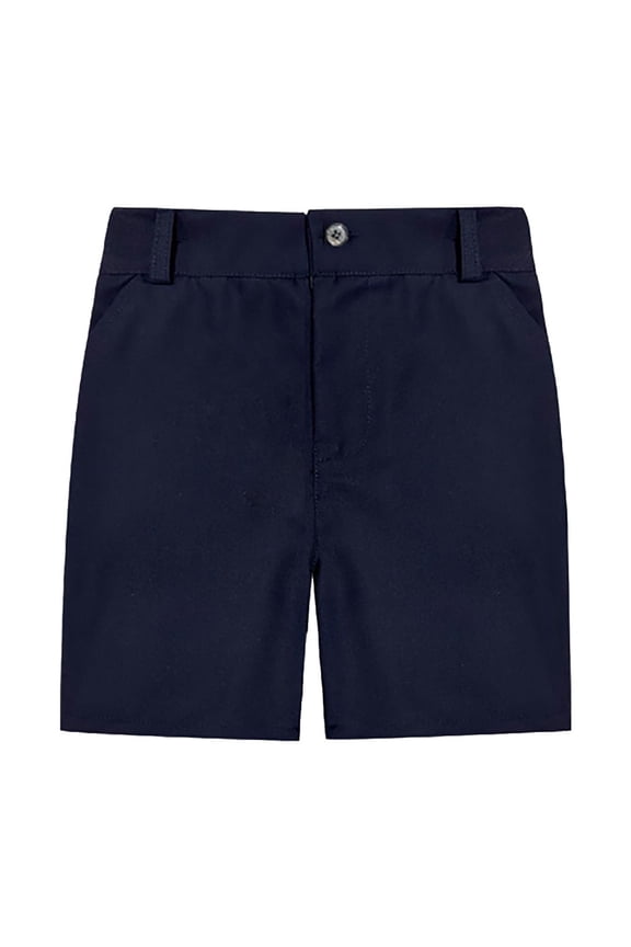 Boys Golf Shorts Stretch School Uniform Clothes Kids Flat Front Dress Chino Hybrid Twill Casual Shorts Pockets,Navy,5-6 Years