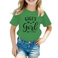 thumbnail image 1 of JIAHONG Girls Shirts Size 7-8 Round Neck Cute Animal Print Girls' Tees Short Sleeve Trendy Holidays Tops Shirts for Kids, Green, 1 of 5