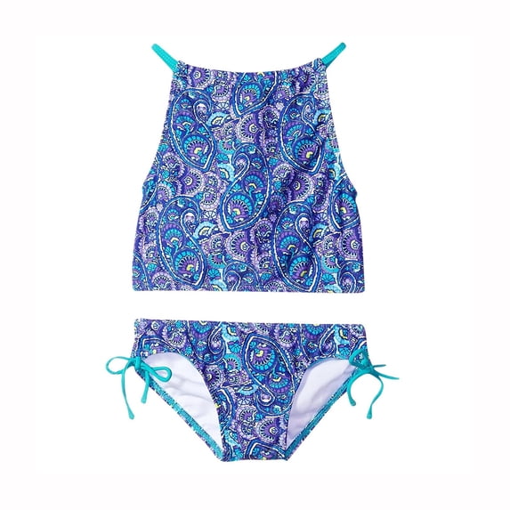 JIAHONG Kids Bathing Suits Girls 6-7 , Upf50+ Sun Protection Quick Dry Pool Beach Swimwear for Kids Tropical Swimwear for Tween