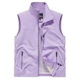 thumbnail image 1 of JIAHONG Men's Lightweight Softshell Summer Sleeveless Golf Vest with Zipper Pockets for Travel Hiking Fishing Safari Outwear, Light Purple, 1 of 4