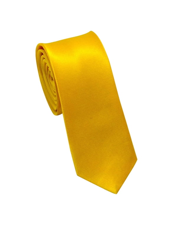 Men's Matt Neckties Solid Color for Adults Tuxedo Classic Design, By Bow Tie Hosue, Yellow