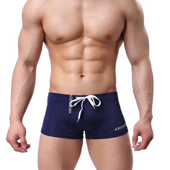 JIAHONG Mens Breathable Swim Trunks Pants Swimwear Shorts Slim Wear Swimsuit Briefs, Blue