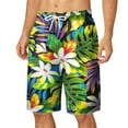 thumbnail image 1 of JIAHONG Mens Swim Trunks，Quick Dry Hawaiian Beach Shortswith Pockets Casual Sports Shorts for Vacation﻿, Yellow, 1 of 5