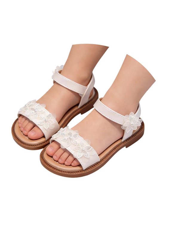 Toddler Girls Sandals Little Girls Kids Summer Shoes Toddler Sandals Open Toe Princess Flat Sandals