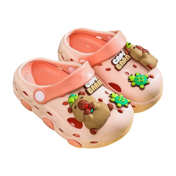 JIAHONG Toddler Kids Clogs Boys Girls on Slides Sandals Children Summer Beach Pool Outdoor Water Shoes Shower Slippers, Pink, 6-7 Years