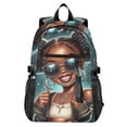 thumbnail image 1 of JIALIOU 14" Laptop Backpack Waterproof Airline Approved Stylish Casual Daypack for Travel Business College Work, Beautiful Black Woman Wearing Sunglasses, 1 of 8