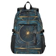 thumbnail image 1 of JIALIOU 14" Laptop Backpack Waterproof Airline Approved Stylish Casual Daypack for Travel Business College Work, Abstract Cerulean Geometric, 1 of 8
